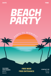 Beach Party Pinterest Pin