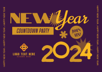 Countdown to New Year Postcard