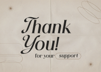 Minimalist Thank You Postcard