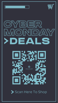 Retro Cyber Monday Facebook Story Design