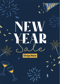 New Year Sparklers Sale Flyer