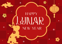 Lunar New Year Rabbit Postcard