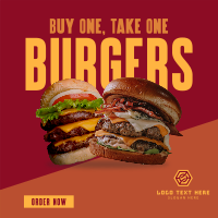 Double Burgers Promo Instagram Post