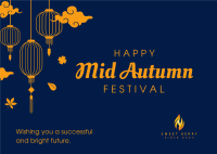 Mid Autumn Festival Lanterns Postcard