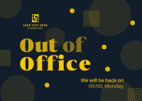 Out of Office Corporate Postcard