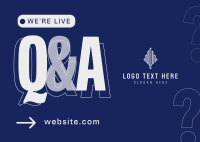 Live Q&A Postcard