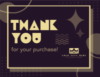 Simple Memphis Thank You Card Design