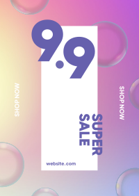 9.9 Sale Bubbles Flyer