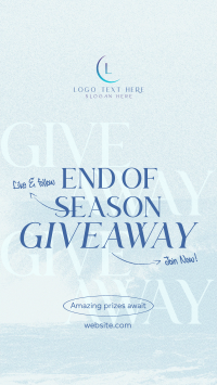 End Season Giveaway TikTok Video