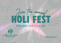 Holi Fest Fun Run Postcard