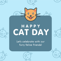 Cat Day Greeting Instagram Post Design