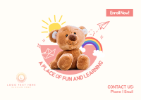 Daycare Center Teddy Bear Postcard