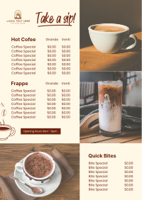 The Coffee Shop Menu