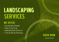 Professional Landscaping Postcard