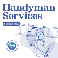 Rustic Handyman Service Linkedin Post