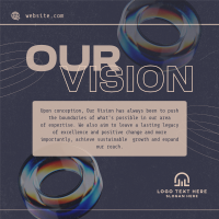 Futuristic Our Vision Linkedin Post Design