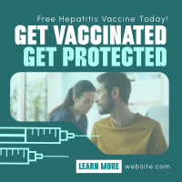 Simple Hepatitis Vaccine Awareness Linkedin Post