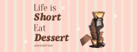 Dessert Life Quote Facebook Cover Image Preview