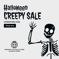 Halloween Creepy Skeleton Instagram Post