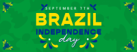 Brazil Independence Patterns Facebook Cover Design