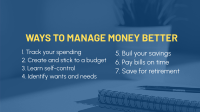 Ways to Manage Money Facebook Event Cover