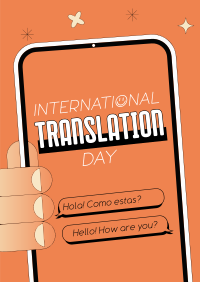 Retro Translation Day Poster