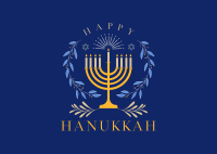 Happy Hanukkah Postcard Design