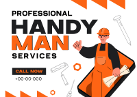 Professional Handyman Postcard