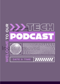 Futuristic Tech Podcast Poster