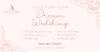 Minimal Floral Wedding Facebook Ad