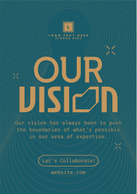 Minimalist Our Vision Flyer Design