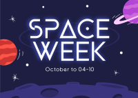 Space Week Event Postcard