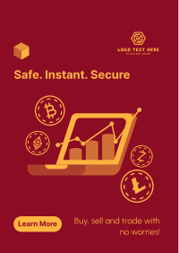 Secure Cryptocurrency Exchange Flyer