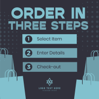 Simple Shop Order Guide Instagram Post Design