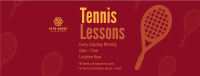 Tennis Lesson Facebook Cover Image Preview