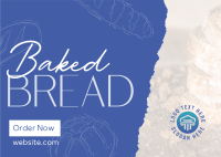 Baked Bread Bakery Postcard