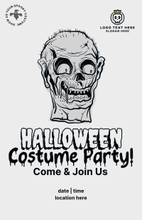 Zombie Head Invitation