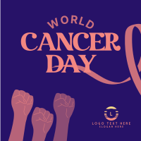 Cancer Day Linkedin Post Design