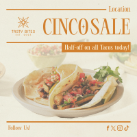 Cinco De Mayo Food Promo Instagram Post Design