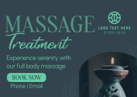 Massage Treatment Wellness Postcard