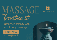 Massage Treatment Wellness Postcard