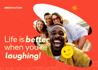 Laugh it off Postcard Design