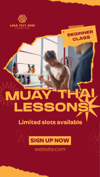 Muay Thai Lessons TikTok Video Design