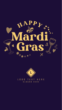 Mardi Gras Toast Facebook Story