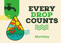 Every Drop Counts Postcard Design