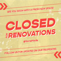 Generic Closed for Renovations Linkedin Post