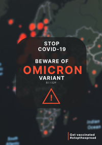 Beware Of Omicron Poster