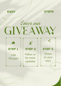 Elegant Giveaway Steps Flyer