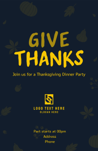 Happy Thanksgiving Invitation Image Preview