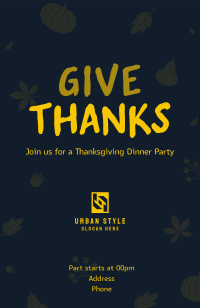 Happy Thanksgiving Invitation Image Preview